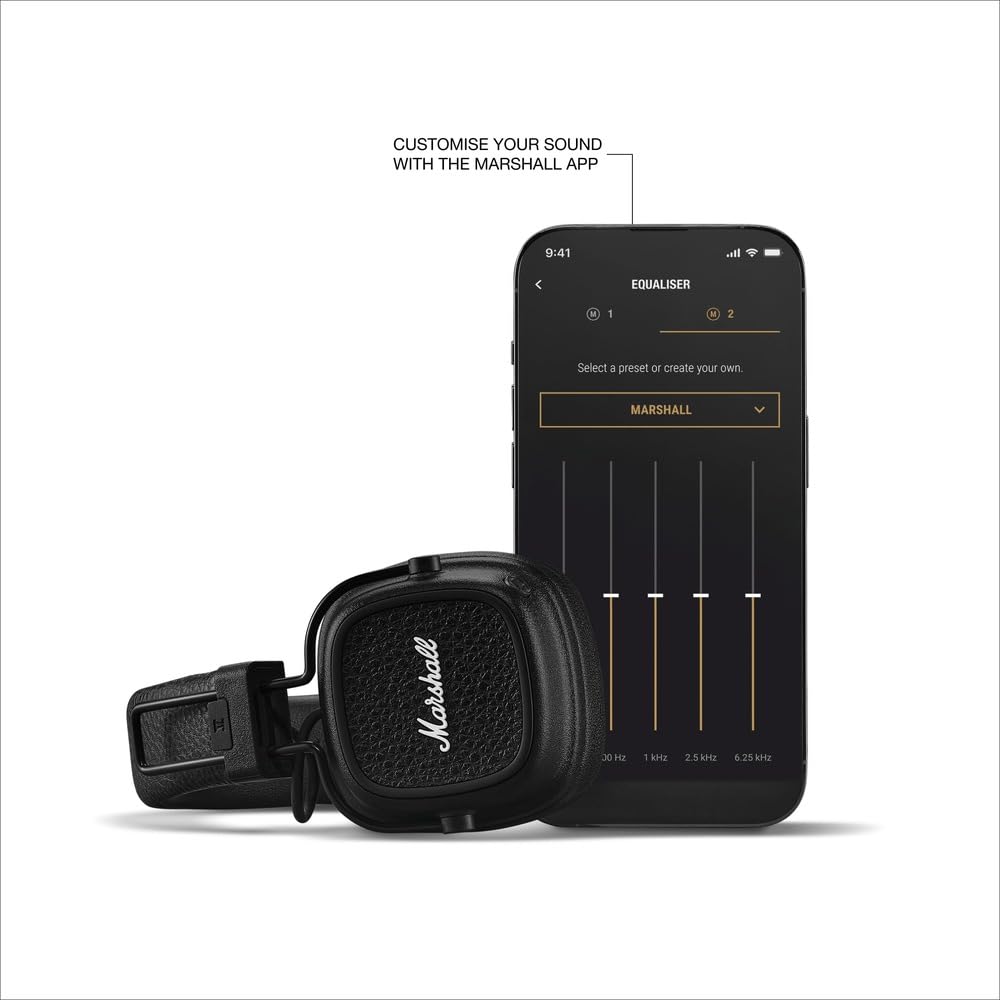 Marshall Major V Wireless On Ear Headphones, Black