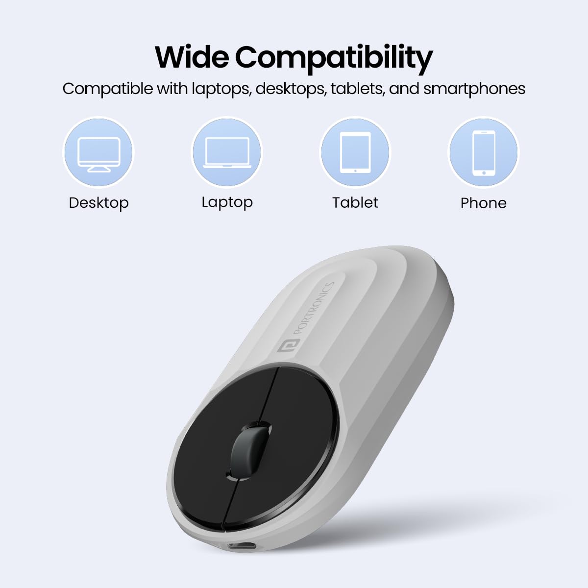 Portronics Toad 6 Bluetooth Wireless Mouse with 2.4 GHz USB Receiver