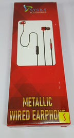 Syska HF-09 in-Ear Wired Earphone with Mic (Black-Red)