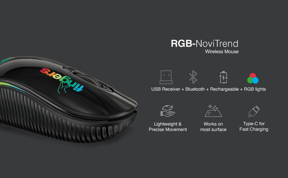 FINGERS RGB-NoviTrend Wireless Mouse