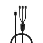 Phonokart NEXO 5 in 1 3Amps USB-A +Type C Charging Cable for Micro USB