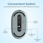 Portronics Toad II Bluetooth Mouse, with Bluetooth 5.0 & 2.4 Ghz Dual Wireless Connectivity