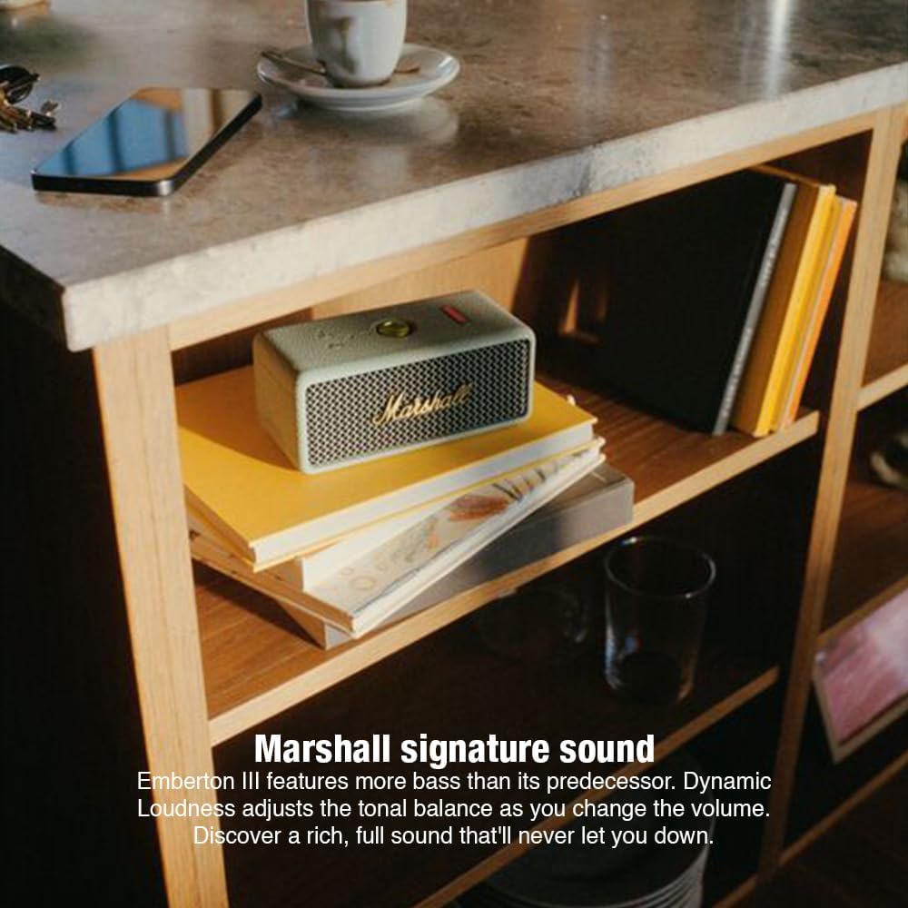 Marshall Emberton III Compact Portable Bluetooth Speaker | Sage