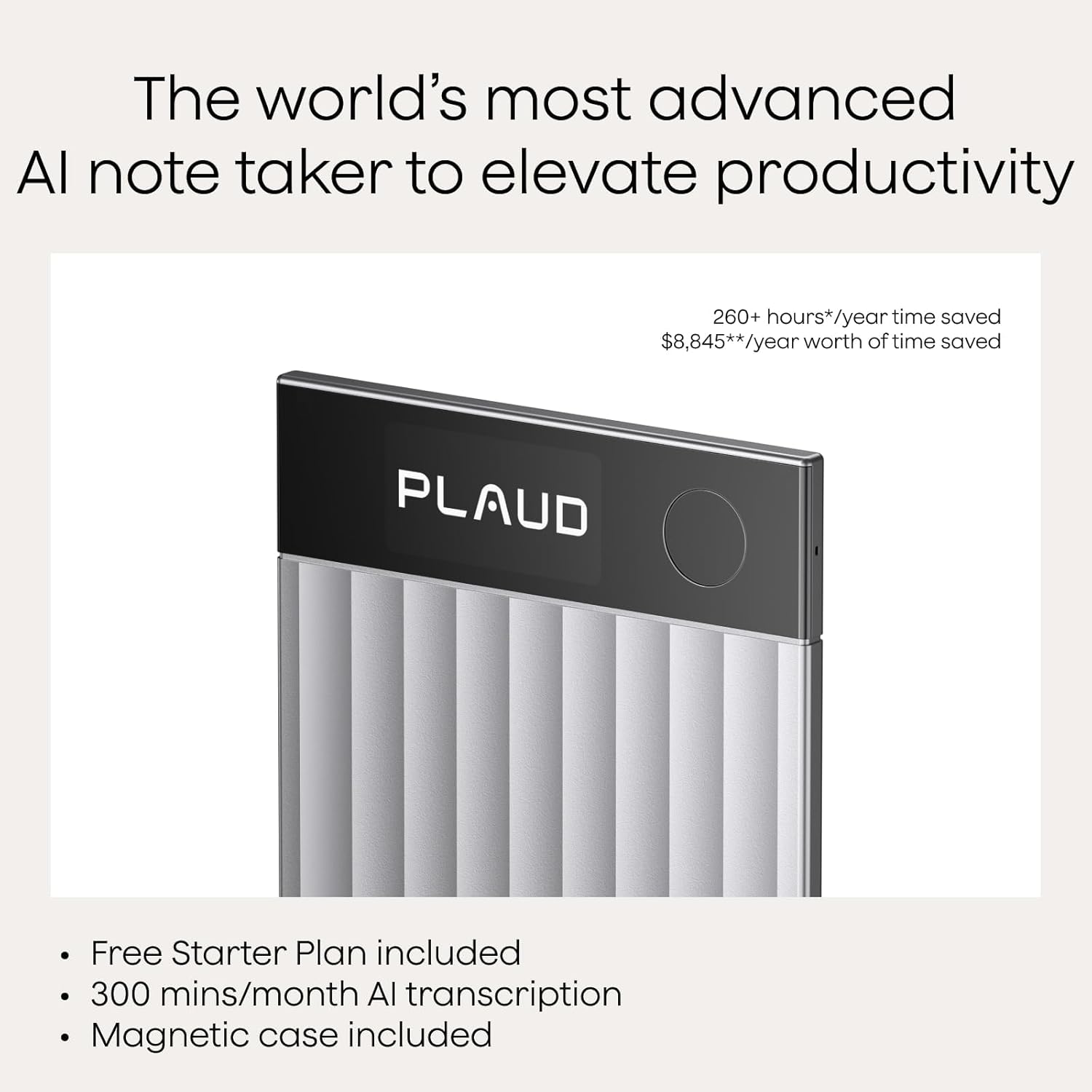 Plaud Note Pro AI Voice Recorder, Transcribe & Summarize with AI