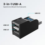 Portronics Mport 3A USB Hub Dock (3-in-1)