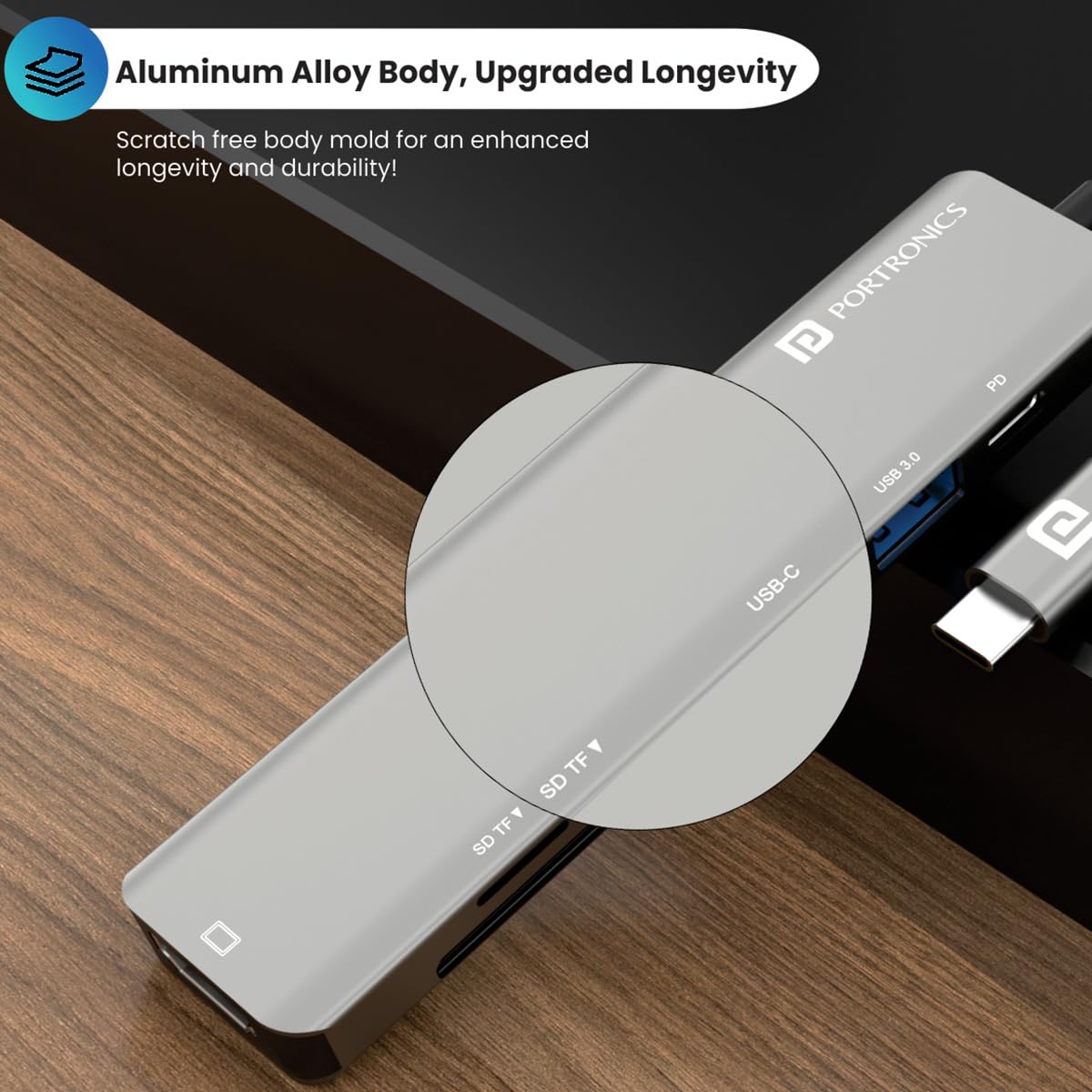 Portronics Mport 52 USB C Hub Dock (7-in-1)