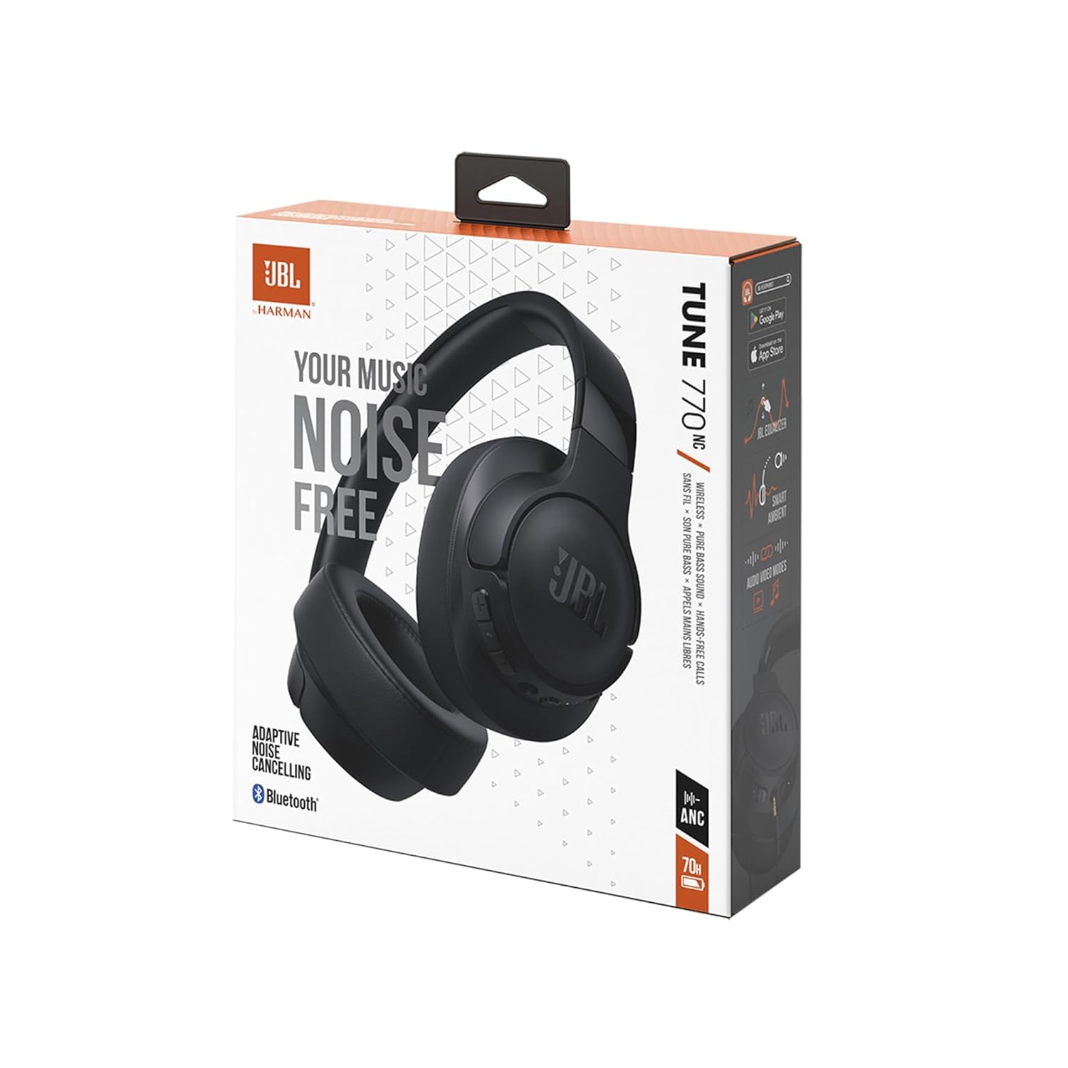 JBL Tune 770NC Wireless Over Ear ANC Headphones with Mic