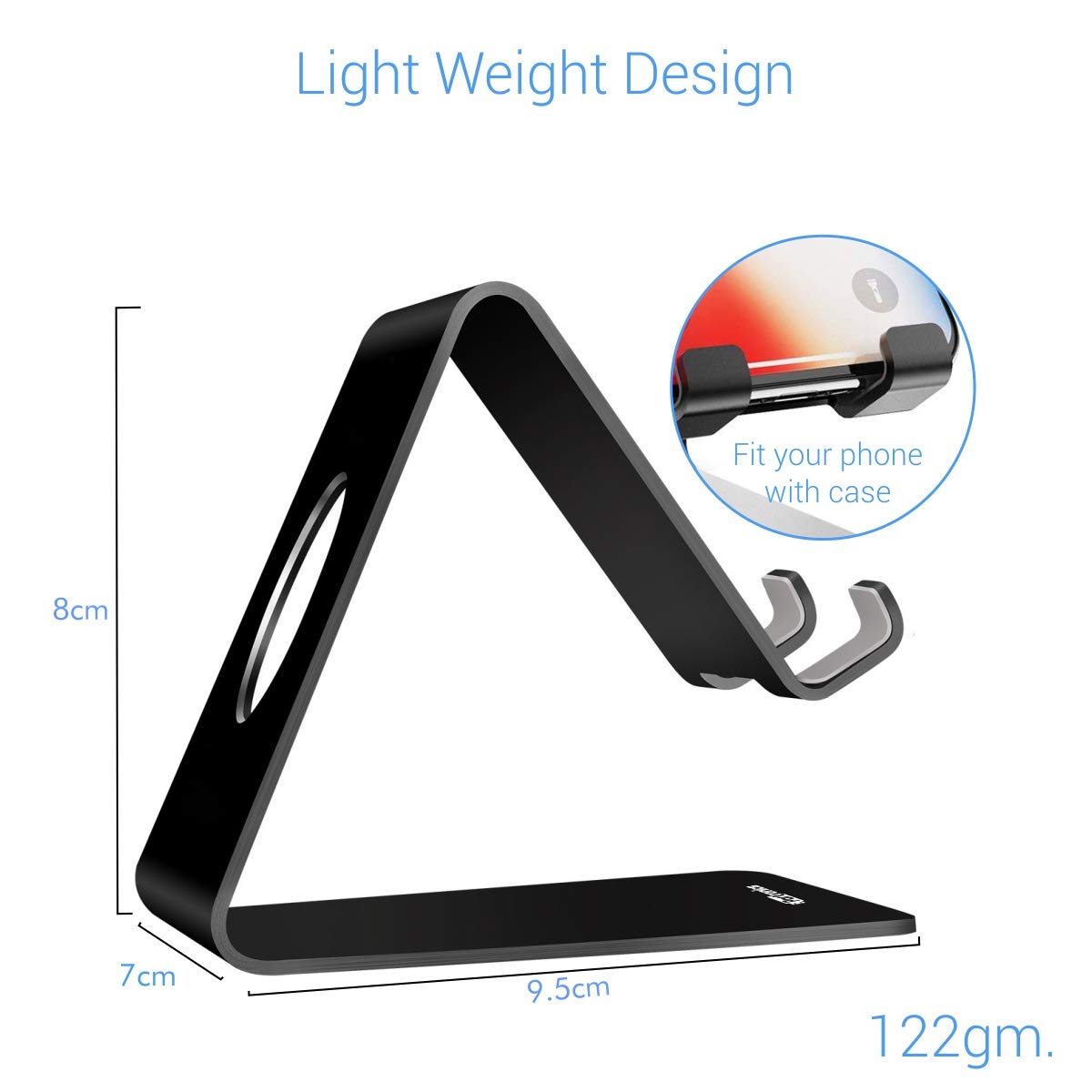 Portronics MODESK Universal Mobile Holder Stand with Metal Body
