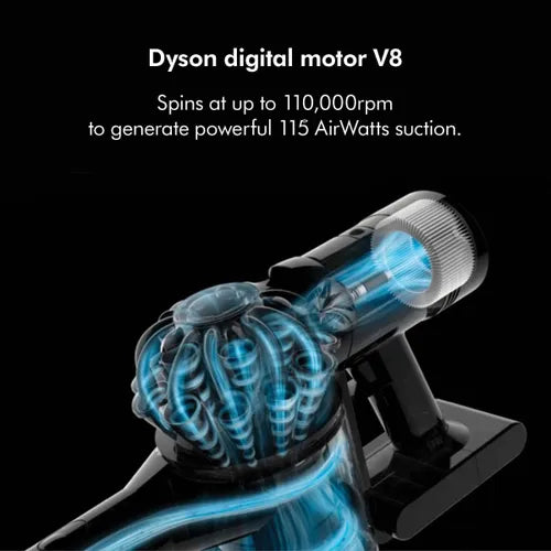 Dyson V8 Absolute Vacuum Cleaner with De-tangling Technology, Up to 40 Minutes of Runtime, No-touch Bin Emptying