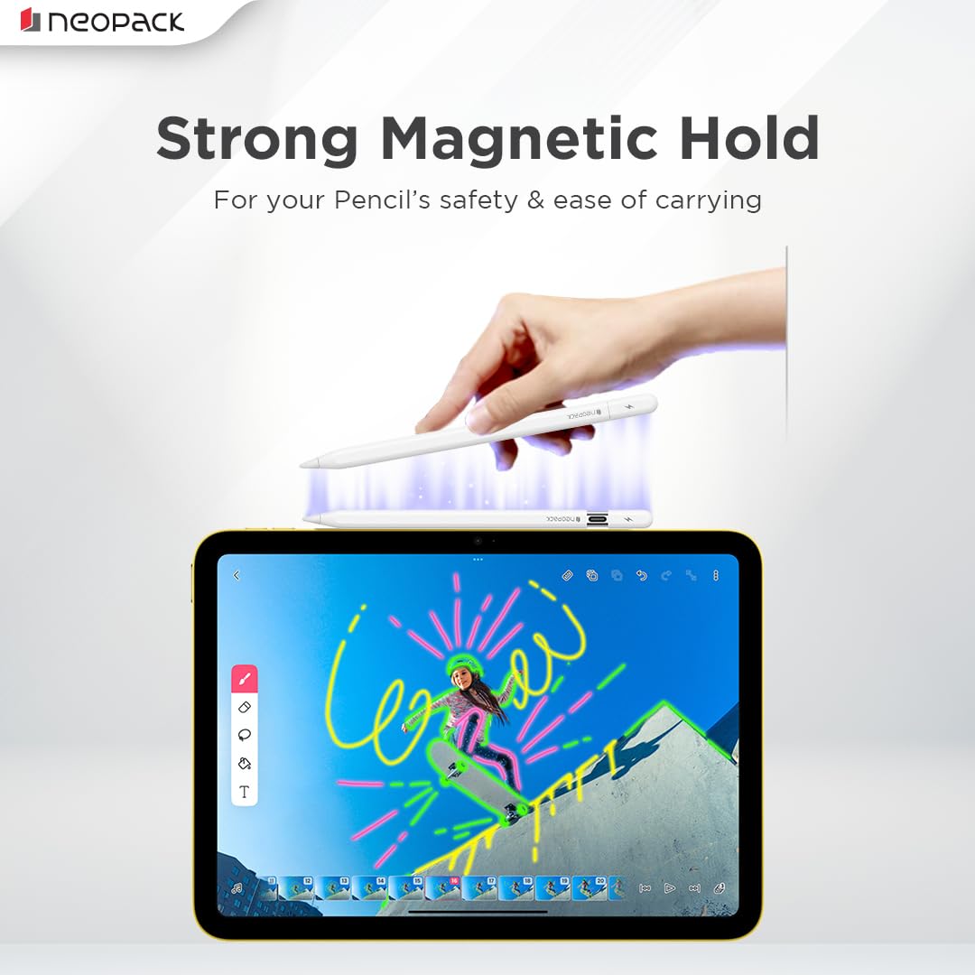 Neopack Tilt Technology Magnetic Sketch Pencil with USB-C Charging Port