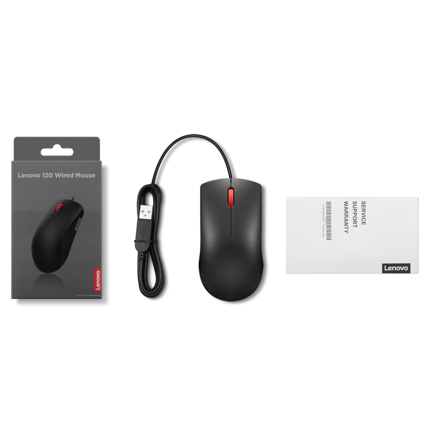 Lenovo 120 Wired Plug & Play USB Mouse