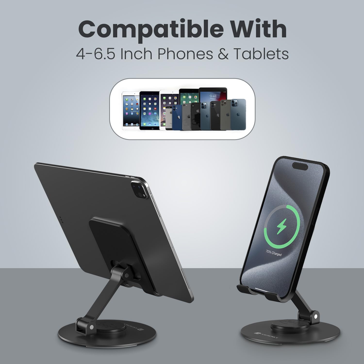 Portronics Mobot 4 Universal Mobile Holding Stand with 360°Rotatable & Height Adjustable