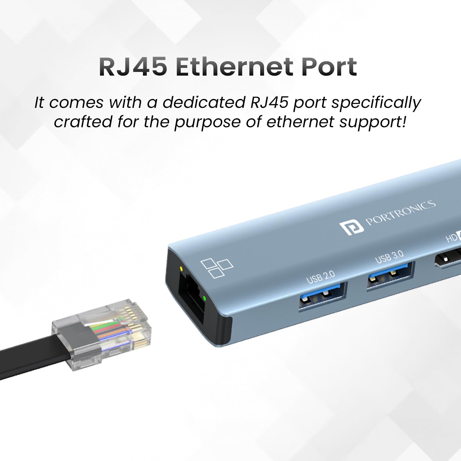 Portronics Mport 51 5-in-1 Type C HUB/Docking Station