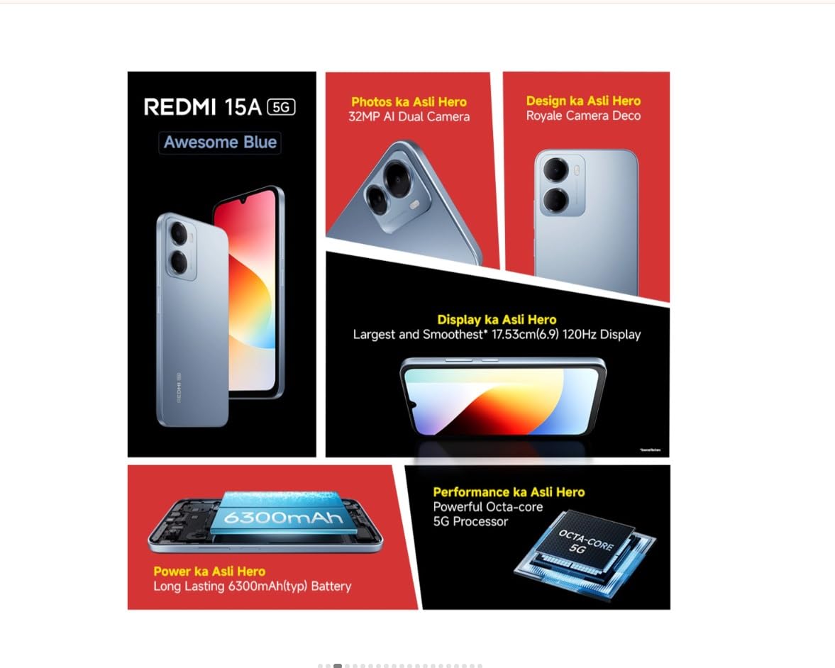 REDMI 15A 5G Awesome Blue 4GB RAM 64GB ROM