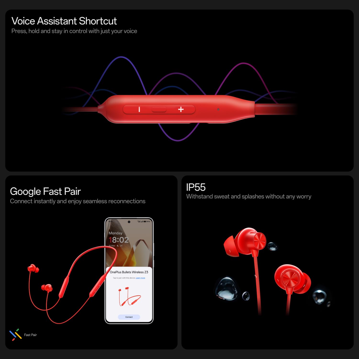 OnePlus Bullets Wireless Z3 in-Ear Neckband with 12.4mm Drivers