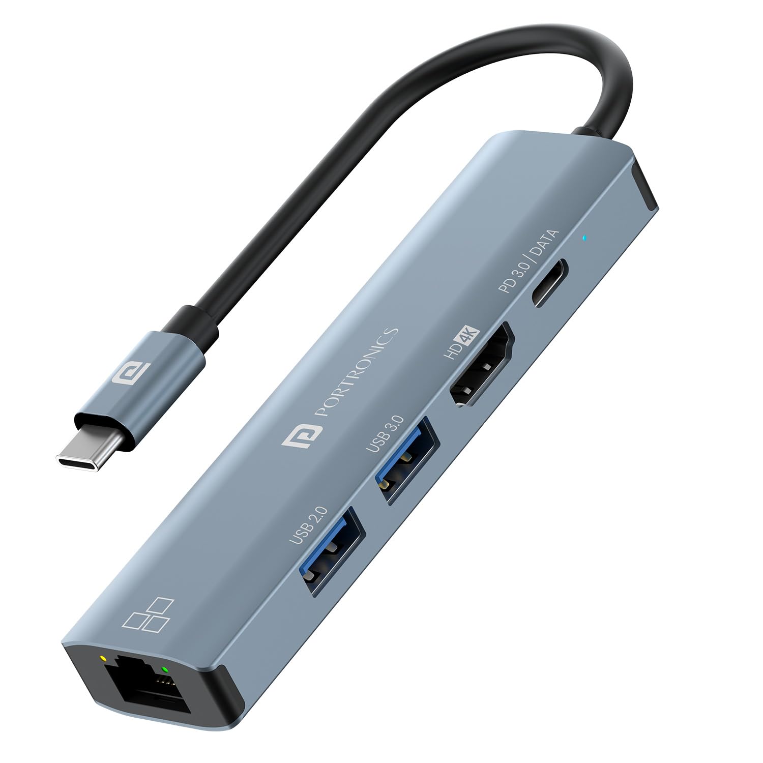 Portronics Mport 51 5-in-1 Type C HUB/Docking Station
