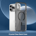 Vaku Luxos® Glassy Magpro Smokey Transparent TPU for iPhone 17 Pro - Smokey Grey