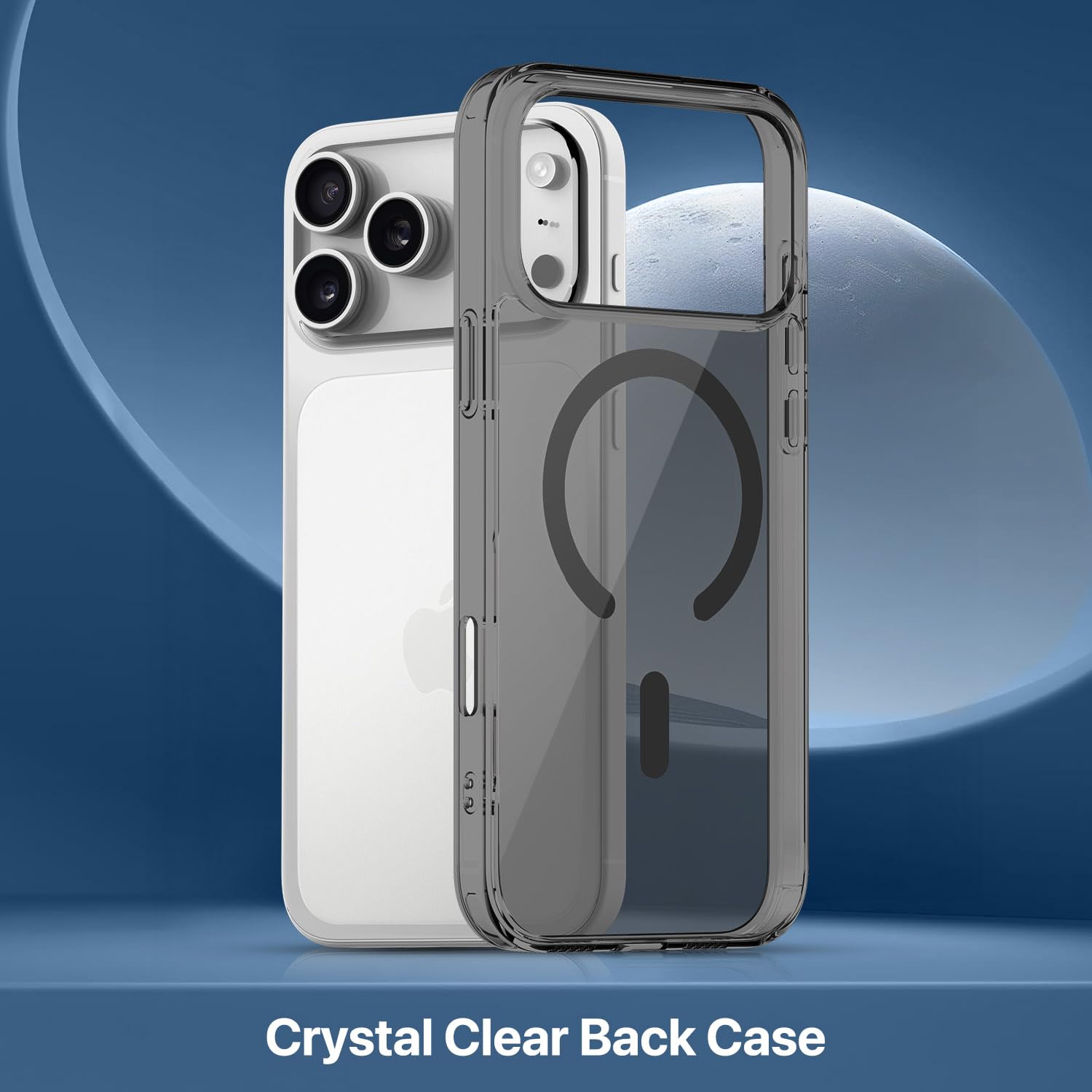 Vaku Luxos® Glassy Magpro Smokey Transparent TPU for iPhone 17 Pro - Smokey Grey