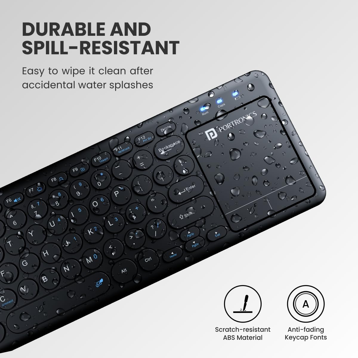 Portronics Bubble Pro Wireless Keyboard with Touchpad