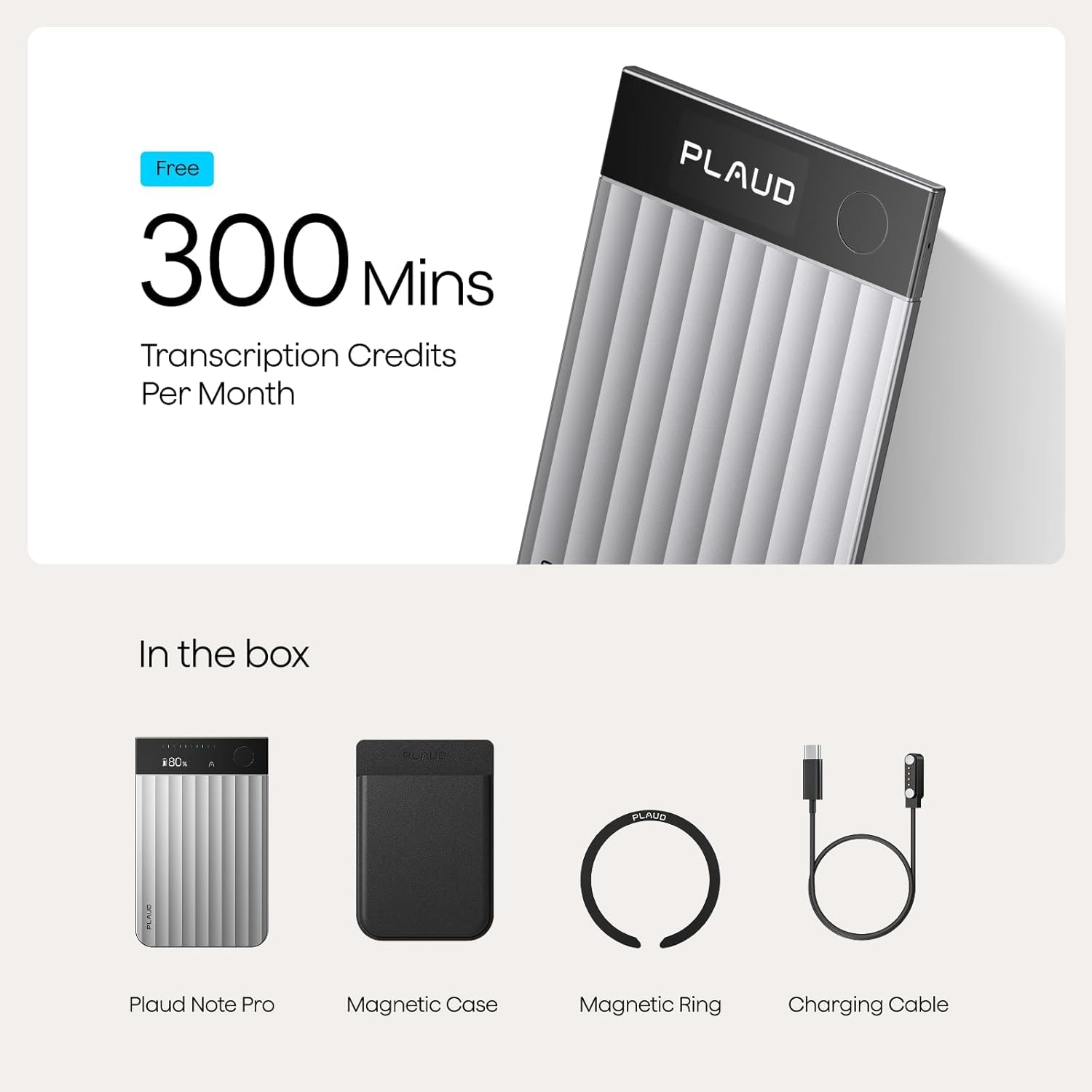 Plaud Note Pro AI Voice Recorder, Transcribe & Summarize with AI
