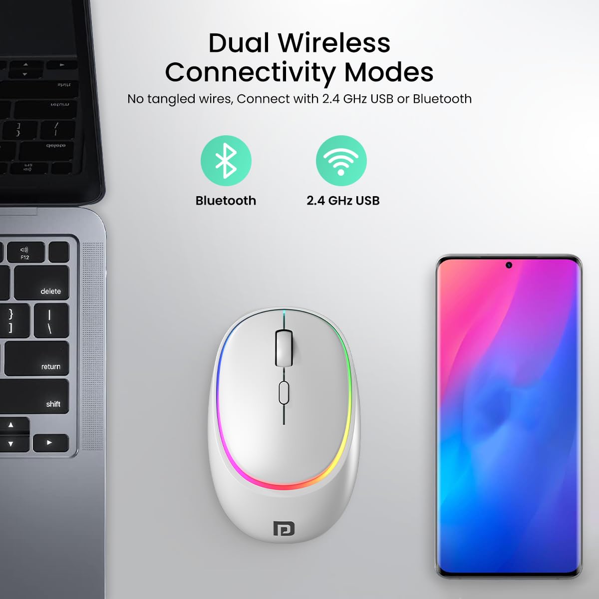 Portronics Toad IV Bluetooth Mouse with 2.4 GHz Wireless (Dual Connectivity)