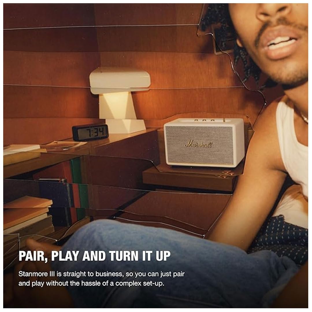Marshall Stanmore III Wired Connectivity Home Speaker with Bluetooth  -Cream