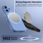 Vaku Luxos® Liquid Silicon Magpro TPU Back Cover Case for iPhone 17 - Sky Blue
