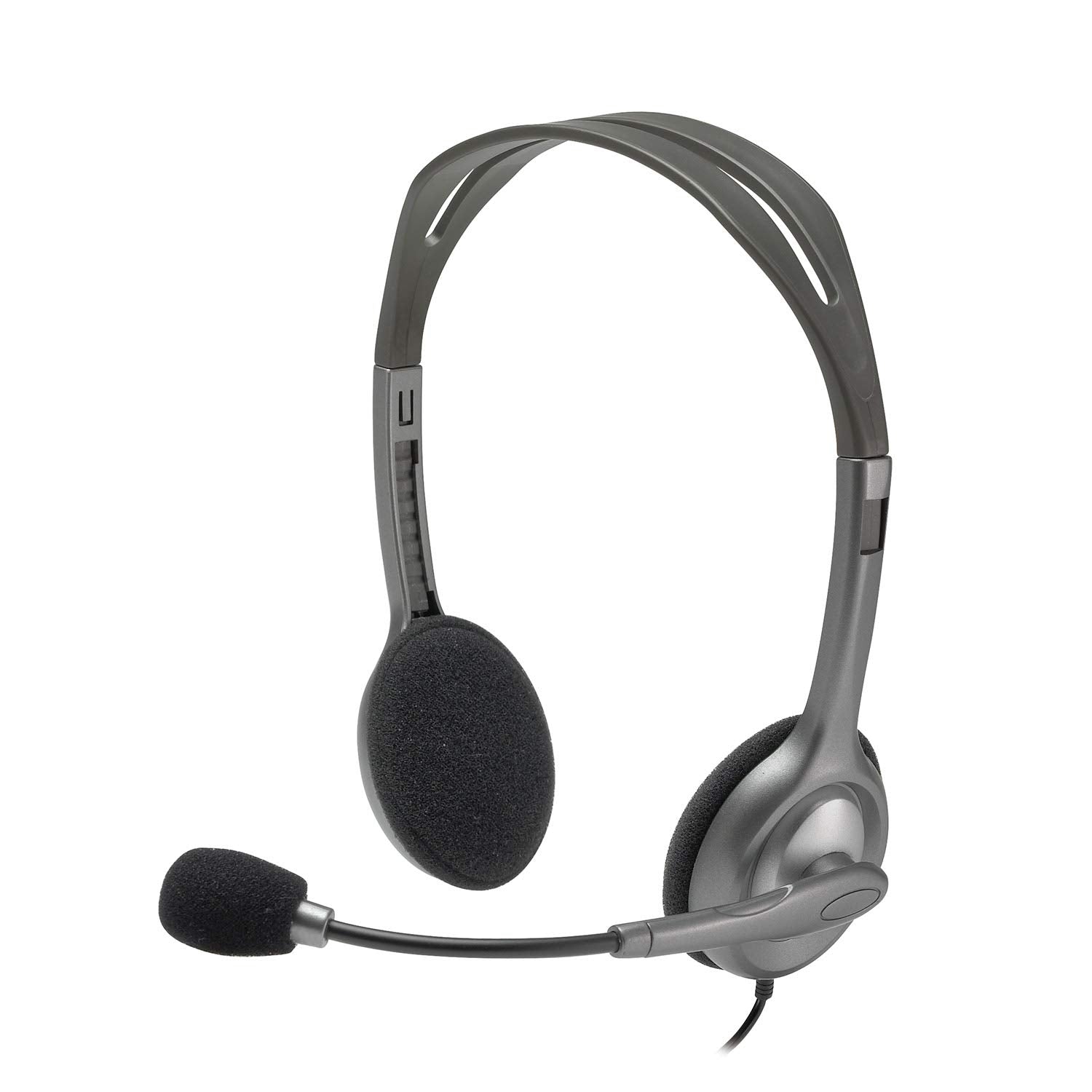 Logitech H110 Stereo Wired On Ear Headphones With Mic
