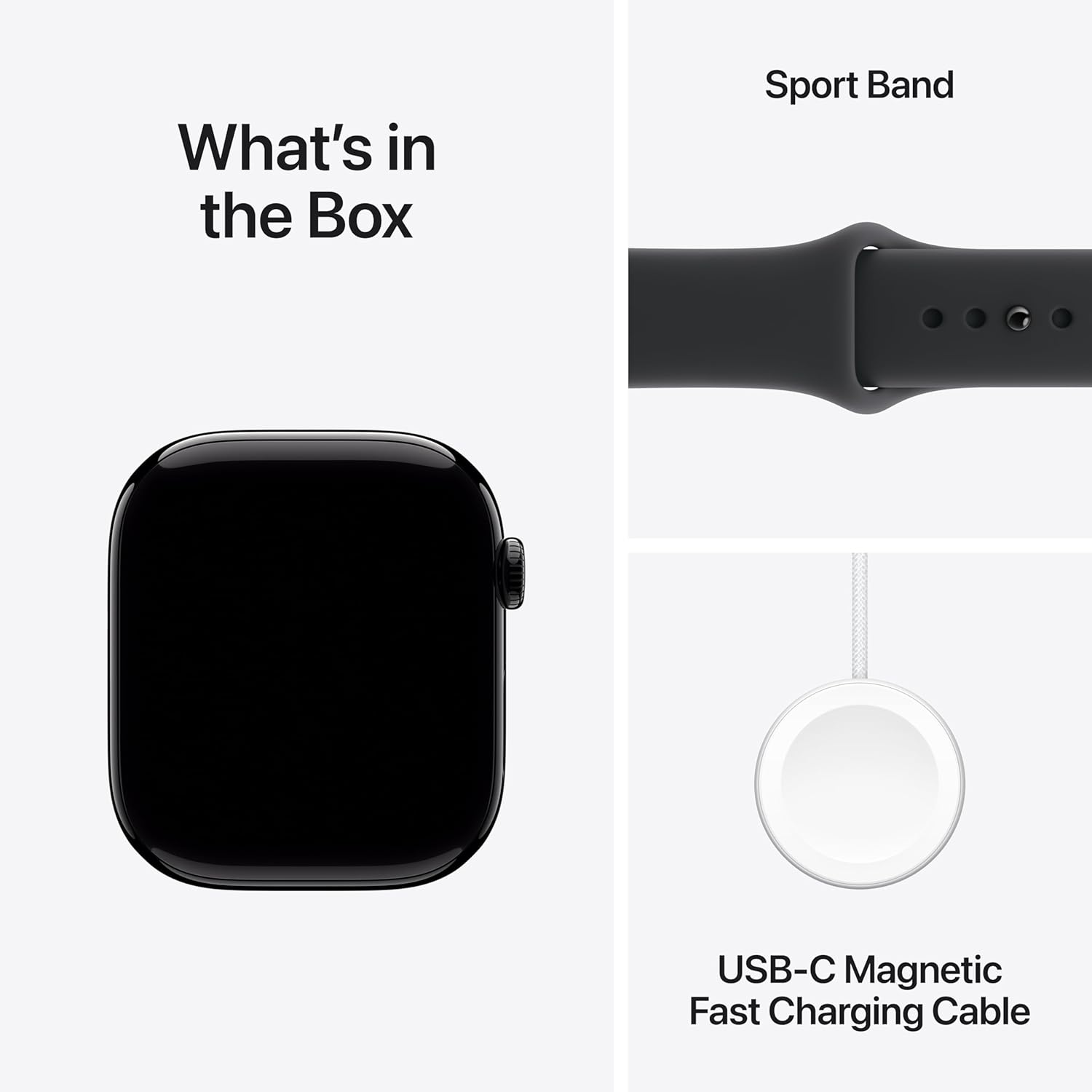 Apple Watch Series 11 GPS 46mm Jet Black Aluminium Case with Black Sport Band