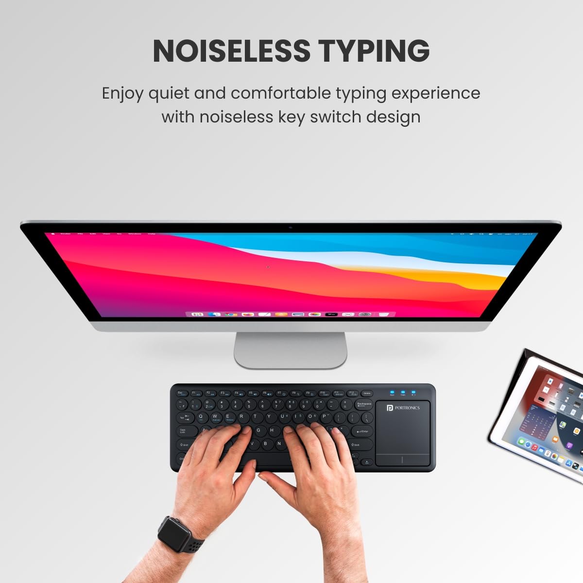 Portronics Bubble Pro Wireless Keyboard with Touchpad