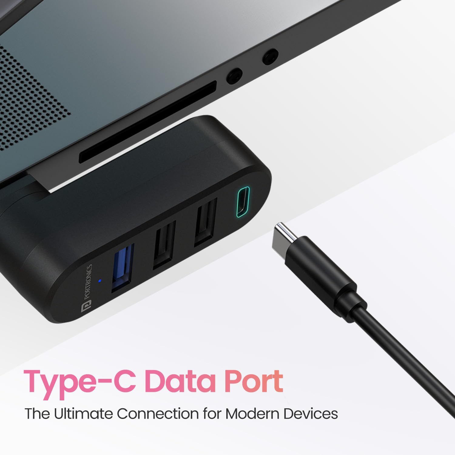 Portronics MPort Spin 4-in-1 USB Hub