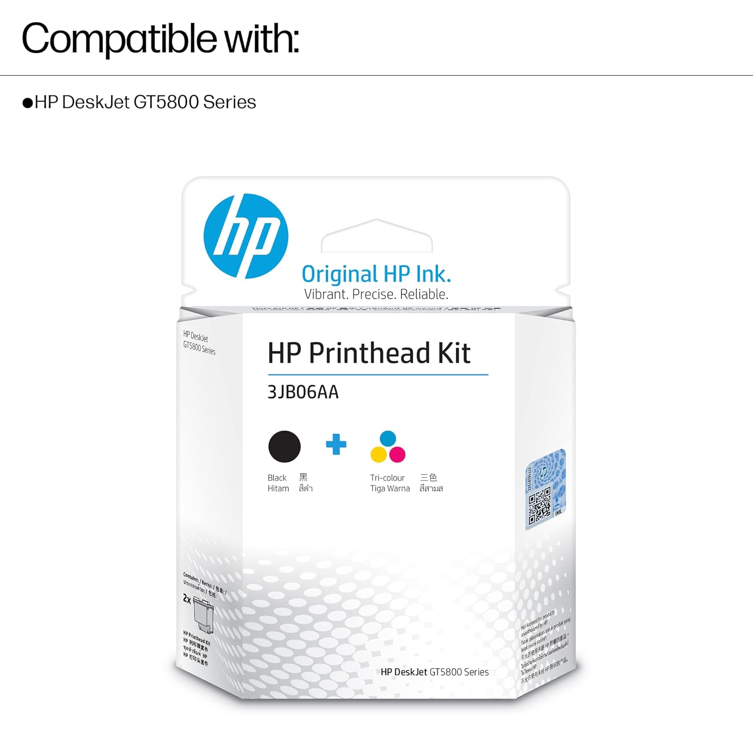 HP GT51/GT52 2-Pack Black/Tri-Color Printhead Replacement Kit