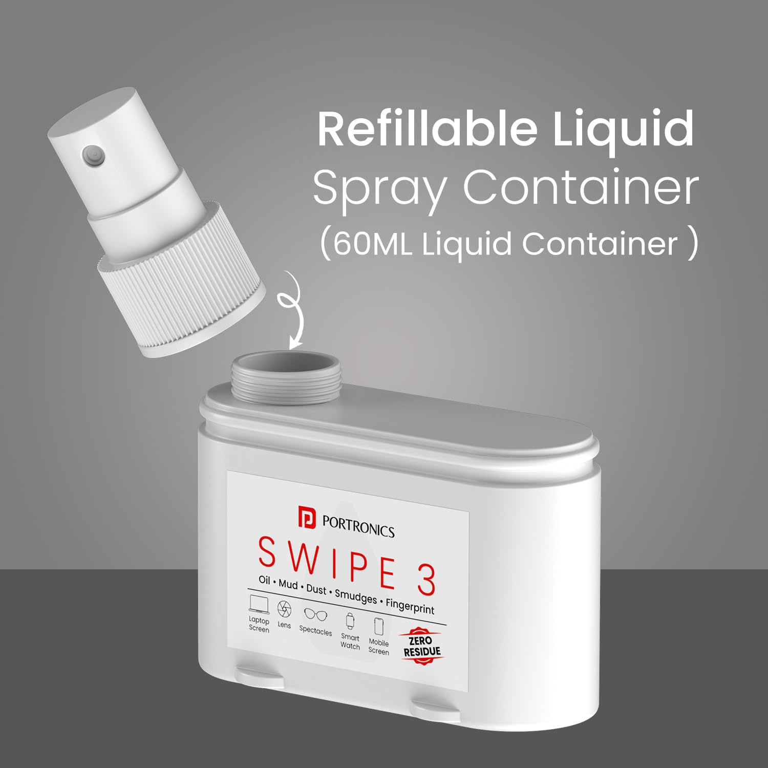 Portronics Swipe 3 Screen & Camera Cleaning Chemical Free Liquid Solution