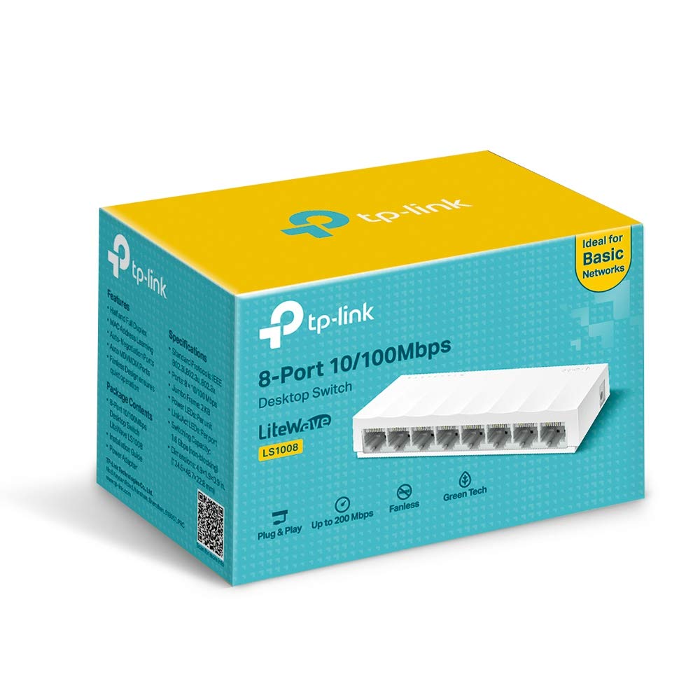 TP-Link LS1008 8-Port Ethernet Network Switch Hub