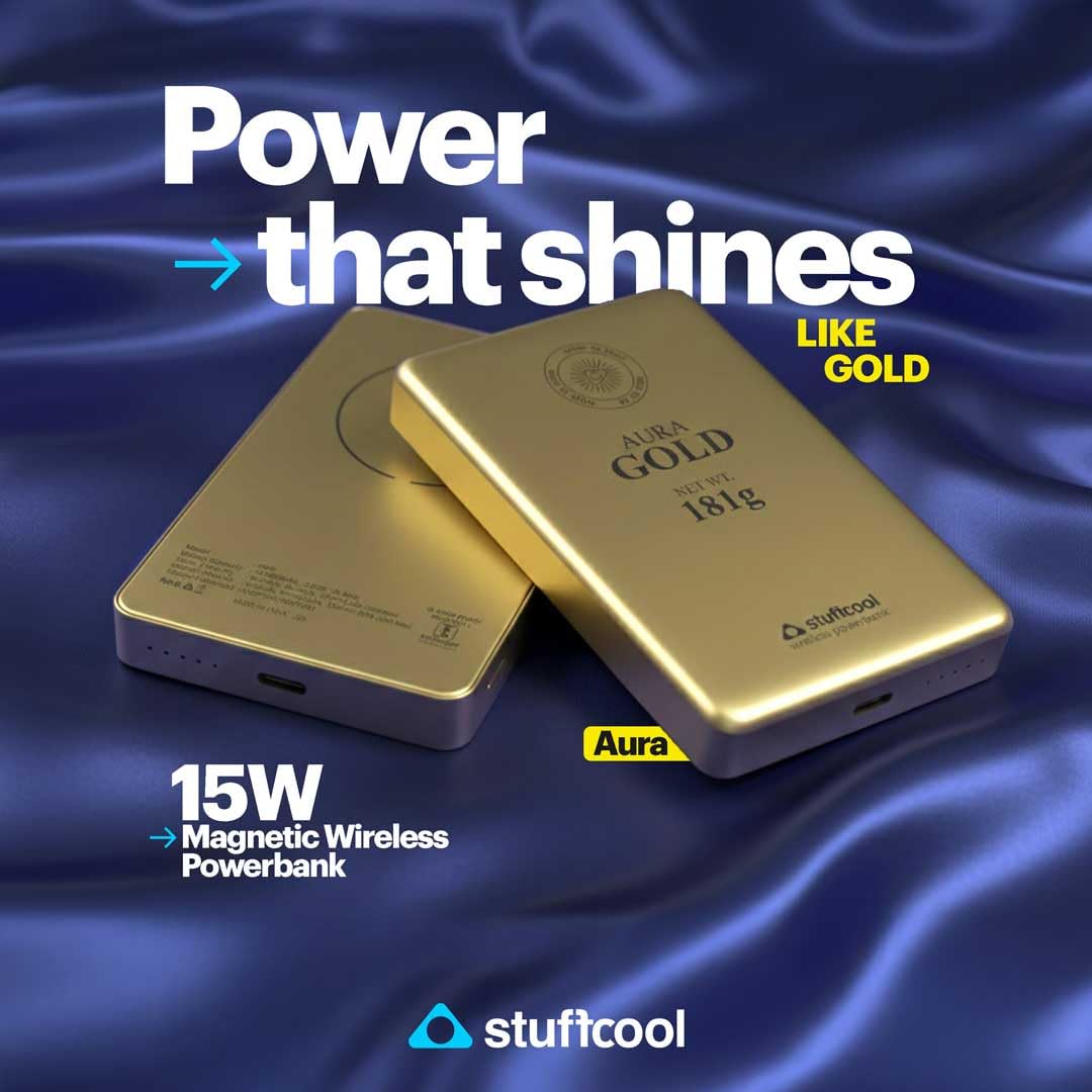 Stuffcool Aura 10000mAh Magnetic Wireless Powerbank 15W