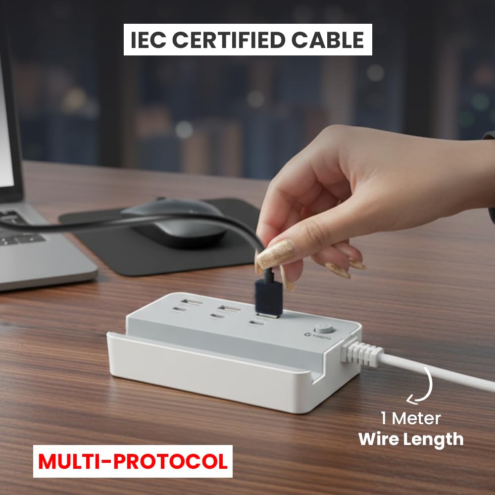 Toreto C6 Hub 30W Multi-Port Power Adapter