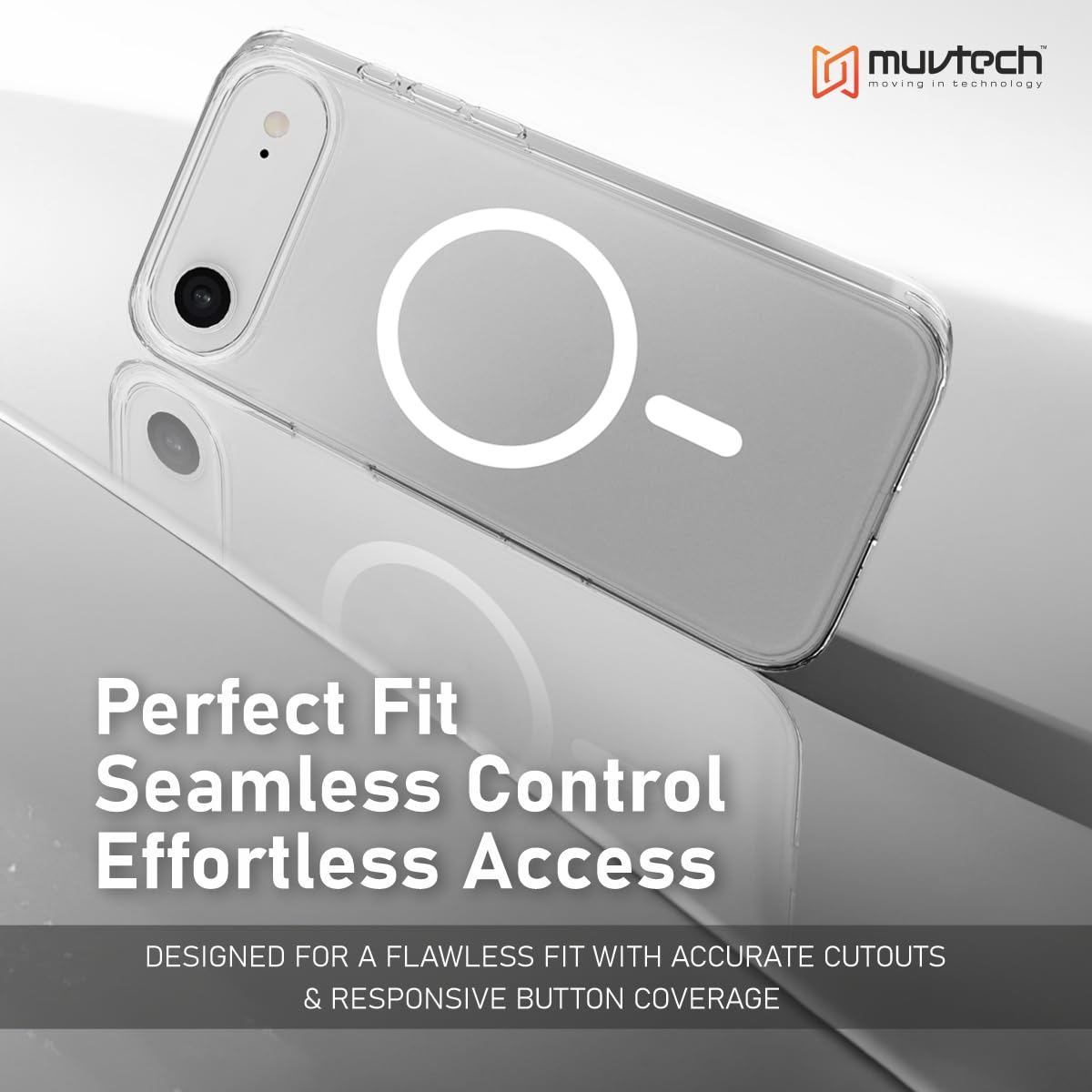 Muvtech Clearvue Case Compatible with iPhone 17 Air - Clear
