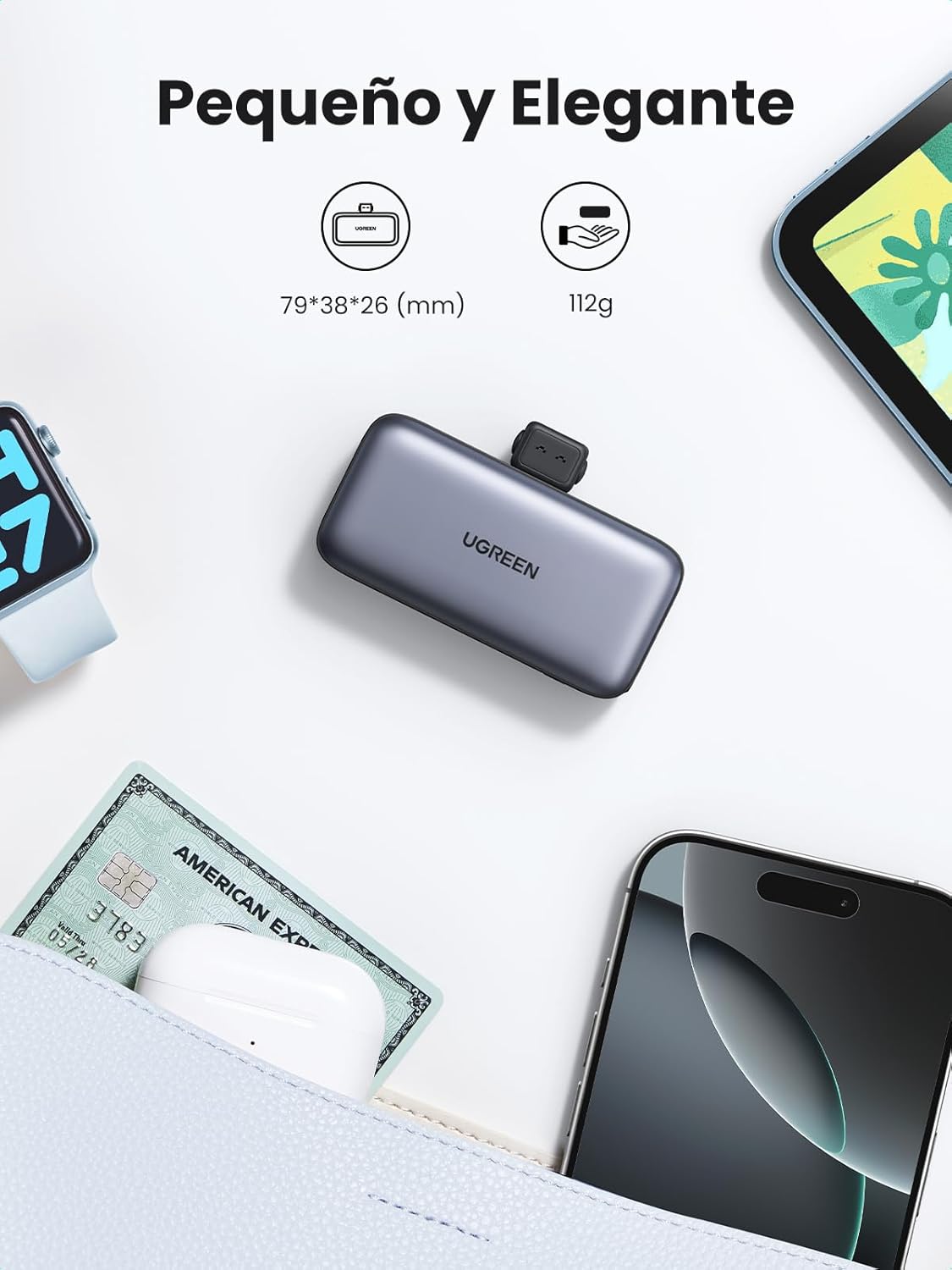 UGREEN 5000mAh Power Bank, Portable Charger 20W Fast Charging