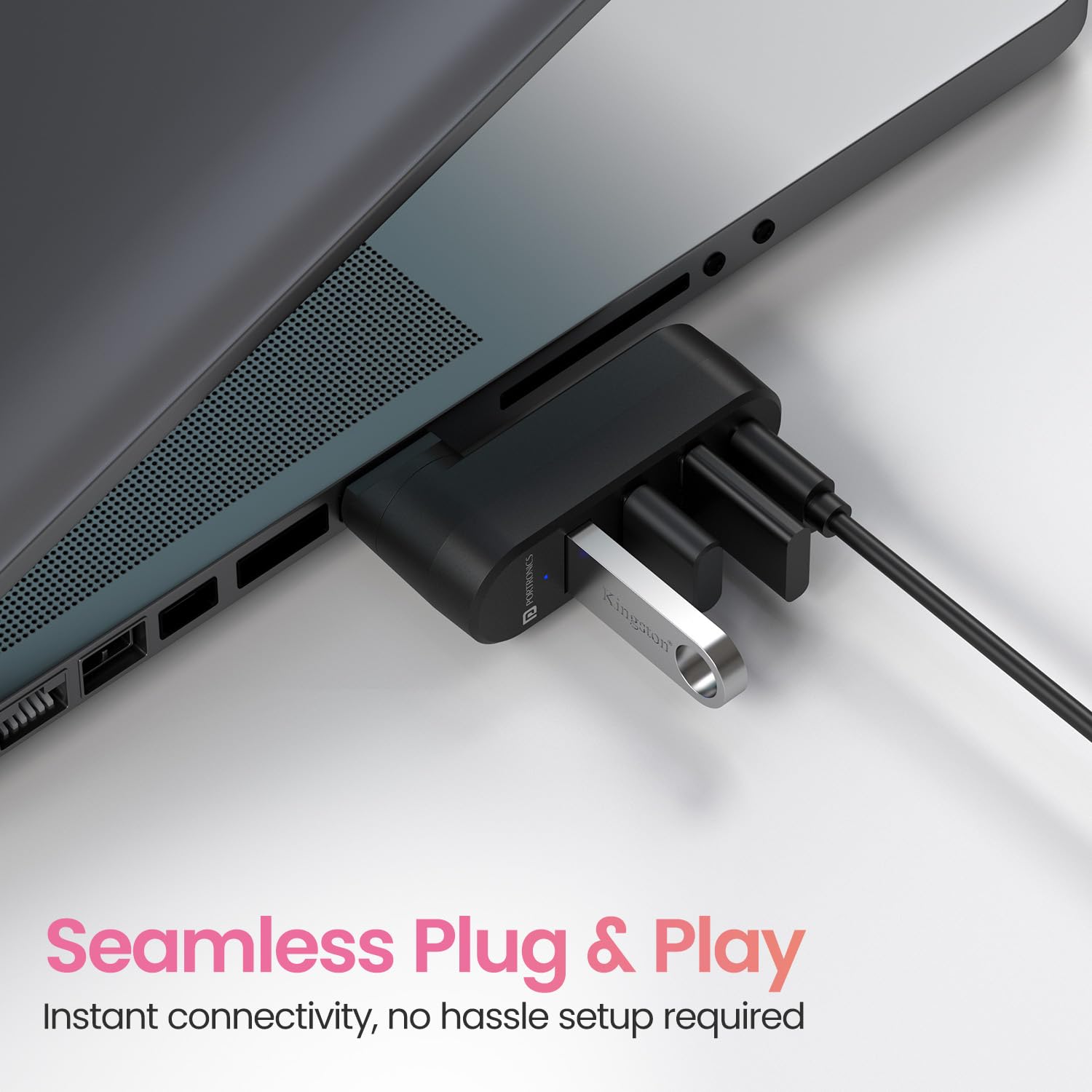 Portronics MPort Spin 4-in-1 USB Hub