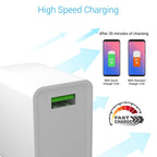 Portronics Adapto ONE POR-1103 3A Fast Charging Adapter with 1M Type C Cable (White)