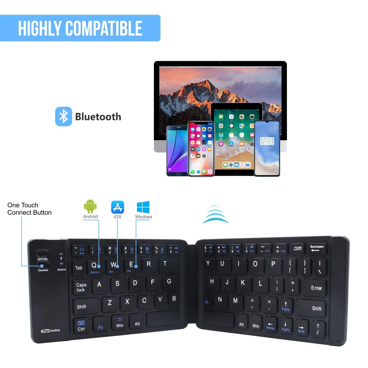 Portronics Chicklet Foldable QWERTY Keyboard