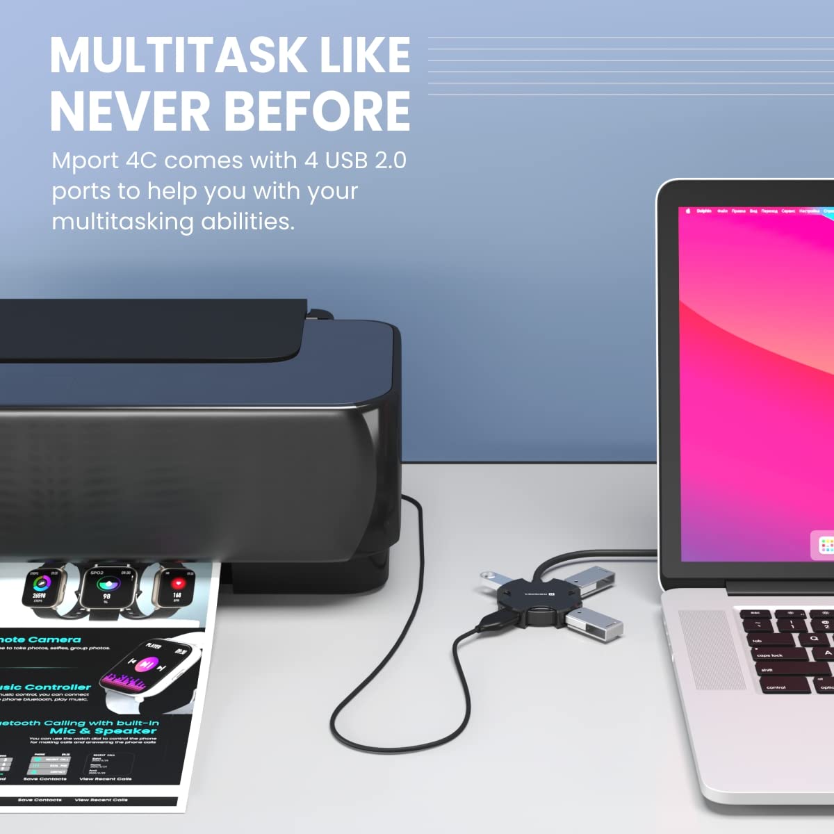 Portronics Mport 4C USB Hub (4-in-1)