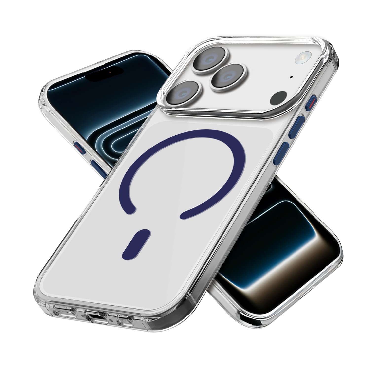 GRIPP Clear Xtreme Mag-Safe Case for iPhone 17 Pro Transparent - Blue