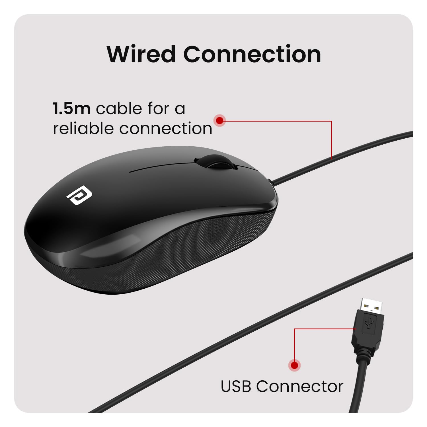 Portronics Toad 102 Wired Mouse with 3 Buttons