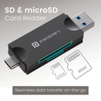 Portronics Mport 30 Plus Card Reader with Storage Case for microSD & SD Cards