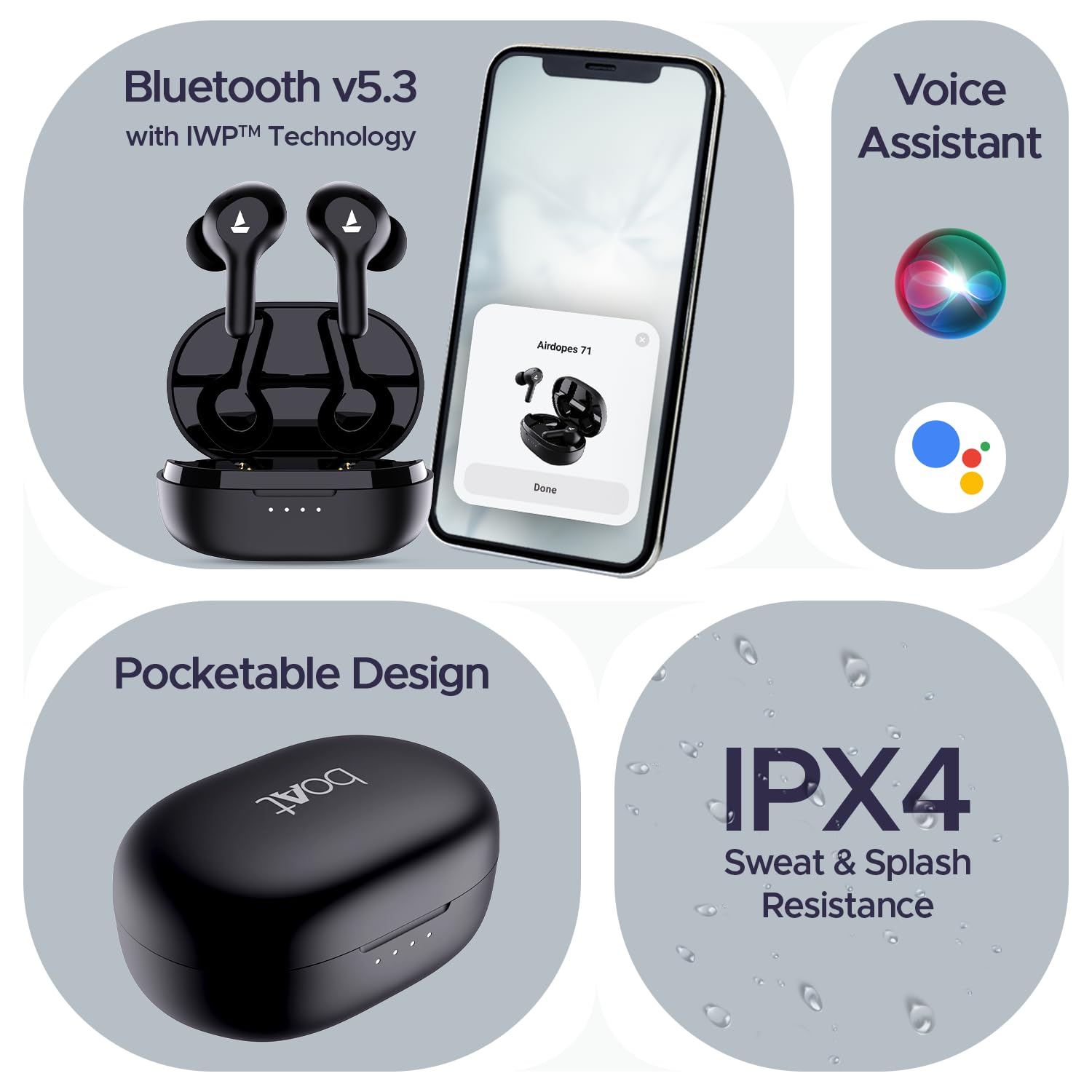 boAt Airdopes 71 TWS Earbuds with 40 Hours Playtime