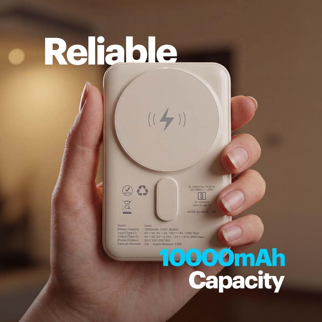 Stuffcool Omni 3-in-1 10000mAh Magnetic Wireless Powerbank
