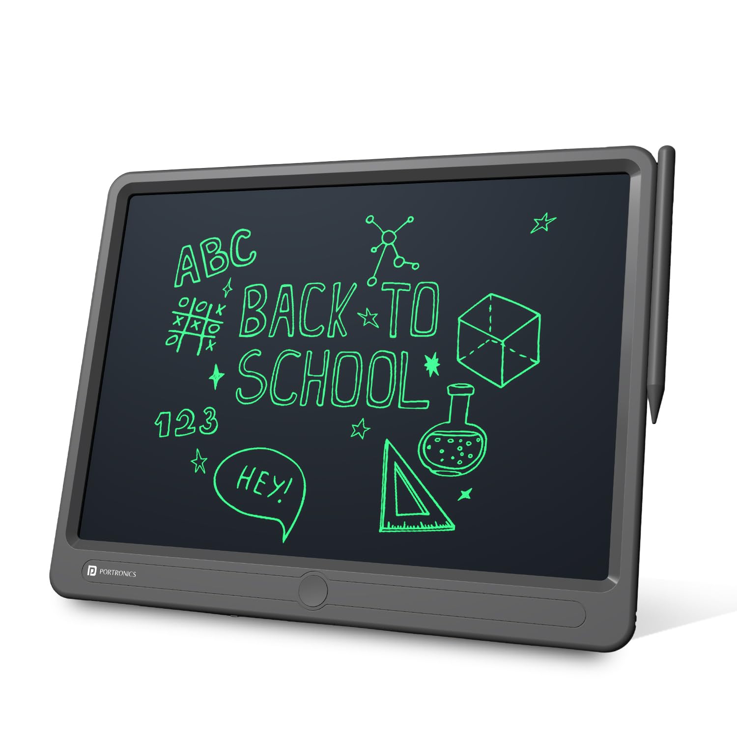 Portronics Ruffpad 15 Re-Writable LCD Screen 38.1cm (15-inch) Writing Pad for Drawing