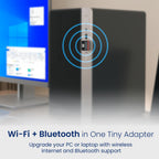 Portronics BlueFi Nano USB Wi-Fi & Bluetooth Adapter, Dual-Band 2.4GHz