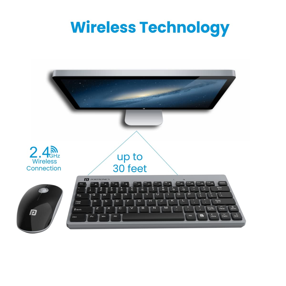 Portronics Key2 Combo Wireless Keyboard and Mouse Set